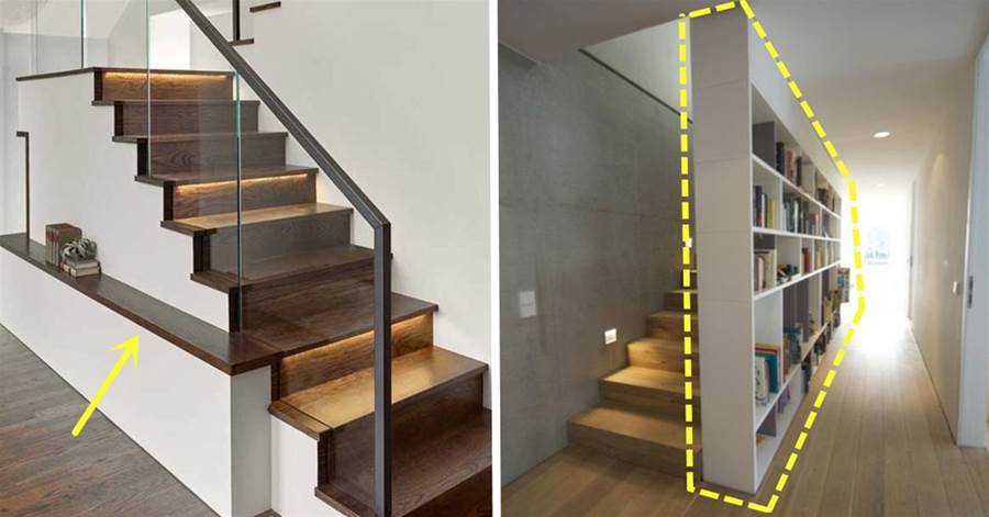 樓梯保證安全只能裝護欄？試試側面加寬，多出4種實用裝法，增加收納+保證安全